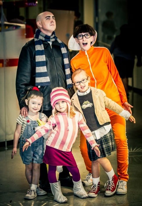 Familias que se disfrazaron para halloween juntas