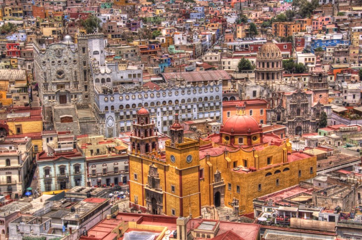 Vista aérea de Guanajuato México  