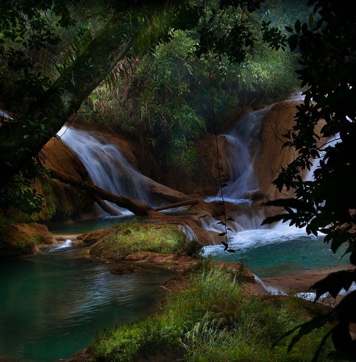 Foto de Cascadas de agua azul, Chiapas, México.