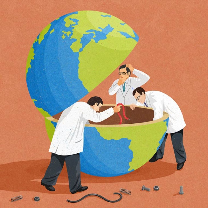 científicos abriendo el mundo a la mitad