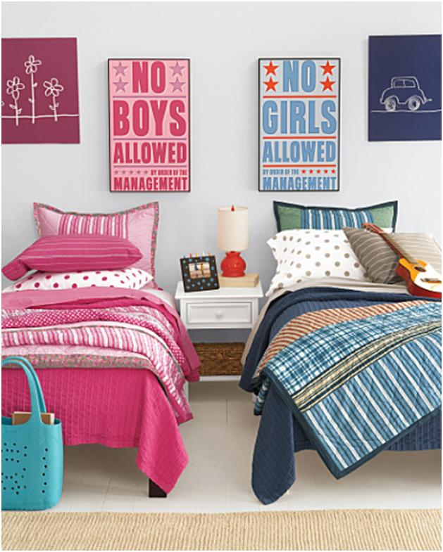 25 ideas para habitaciones compartidas por niños y niñas Decoracion de dormitorios para bebe niña