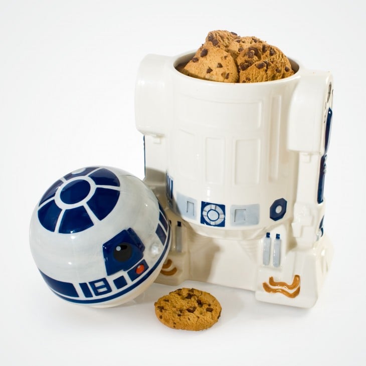 Recipiente en forma de R2D2 con galletas