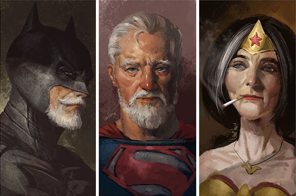 Artista nos Muestra cómo se Verían estos Famosos Superhéroes si Envejecieran