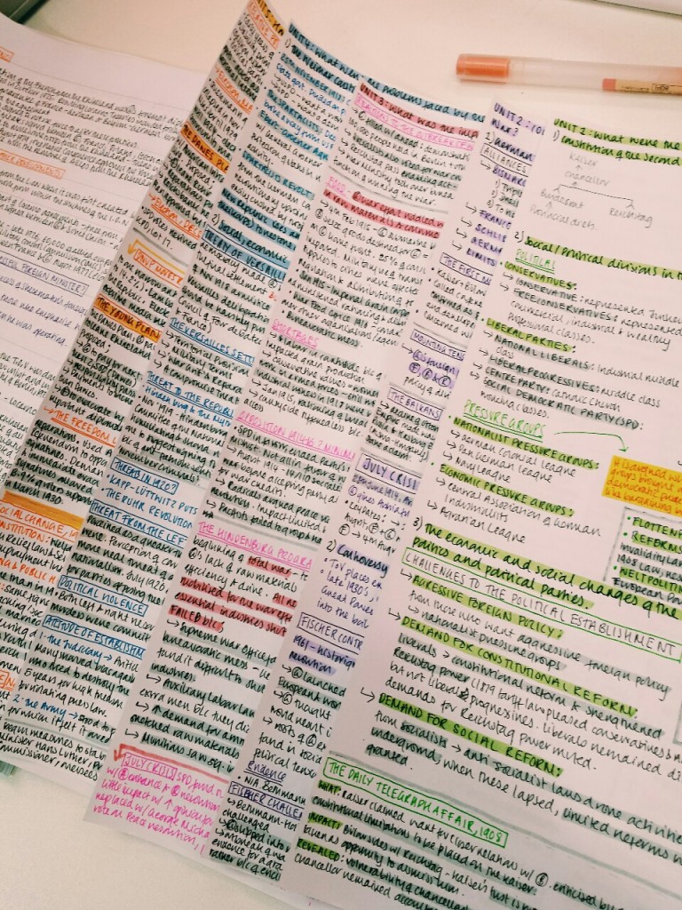 Apuntes ordenados y con letra perfecta