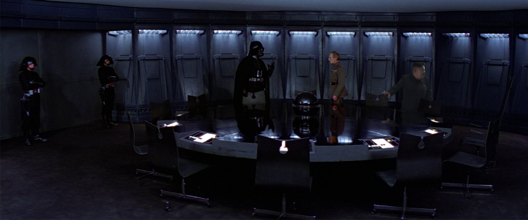 null Batalla de Photoshop a Kim Jong Un fumando en un orfanato dentro de una escena de la película Star Wars