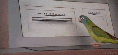 perico toma dinero el cajero