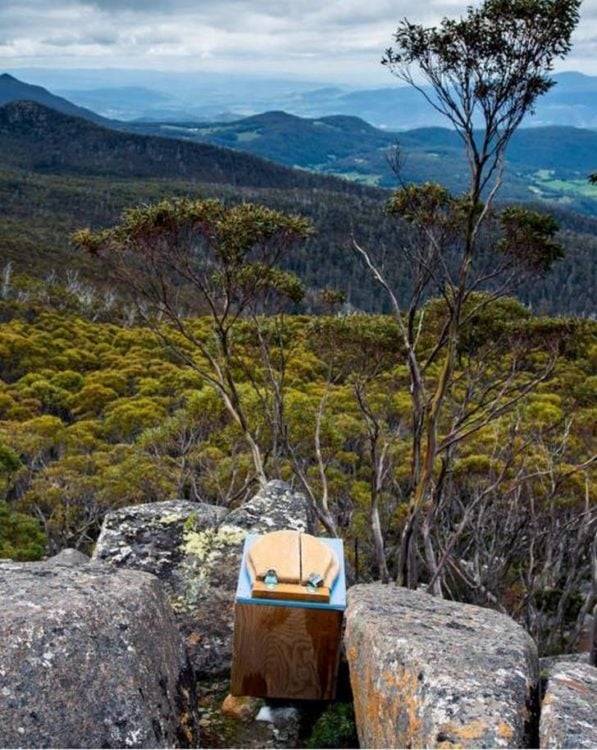 baño con un paisaje a Tasmania