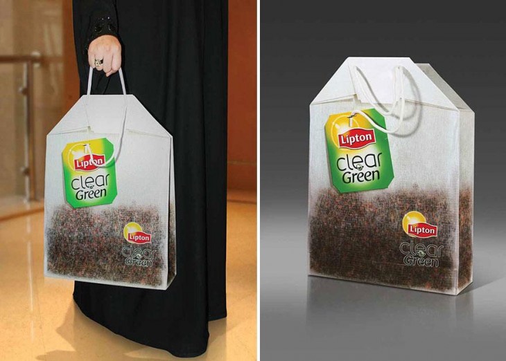 BOLSA DE PUBLICIDAD DEL TE LIPTON