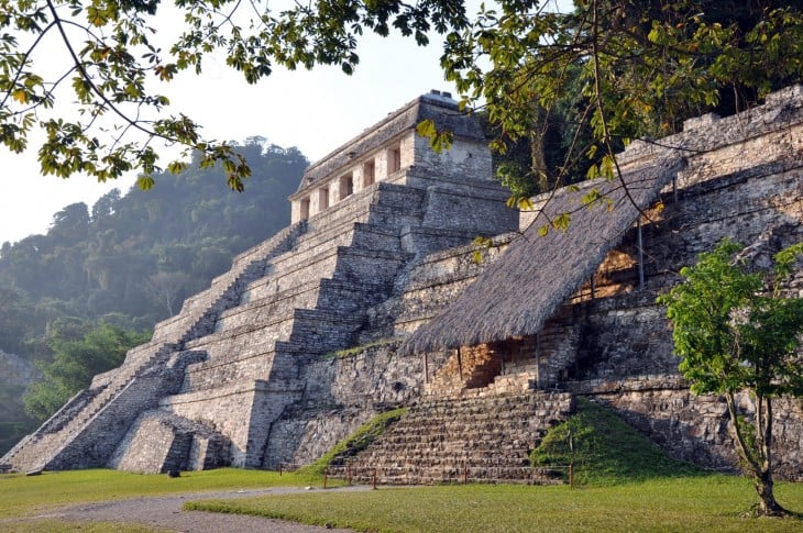 Ciudad maya en Palenque Chiapas, México 