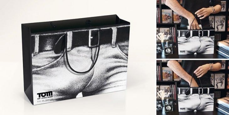 Tom Finland bolsas creativas con imagen de trsero