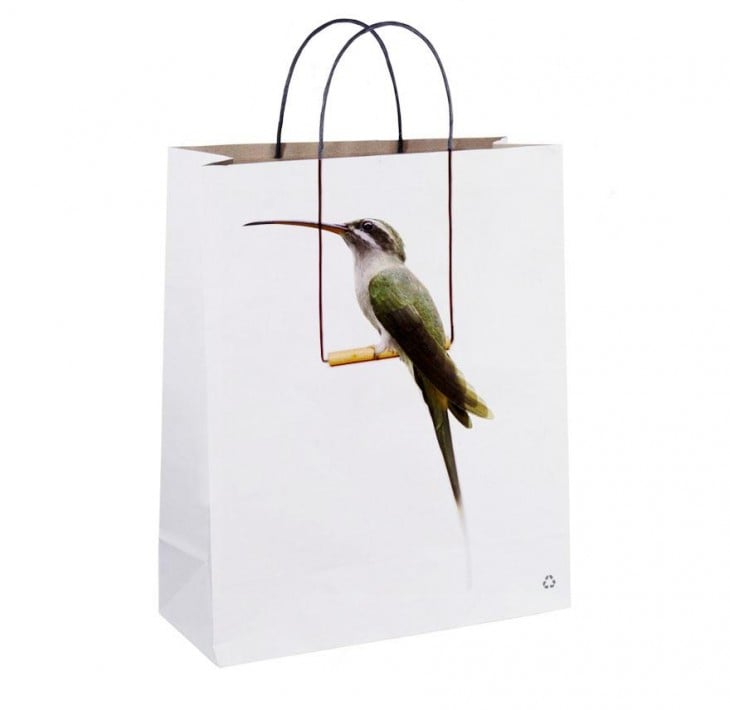 bolsa con foto de pajarito