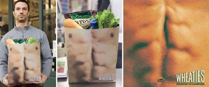 wheaties bolsa con dibujo de abdominales