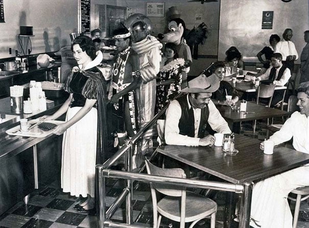 Disneylandia, cafetería de los empleados, 1961