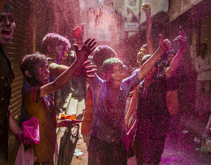 Niños jugando en la India