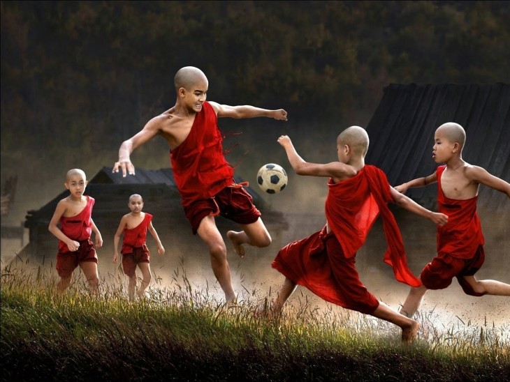 Niños monjes, Myanmar