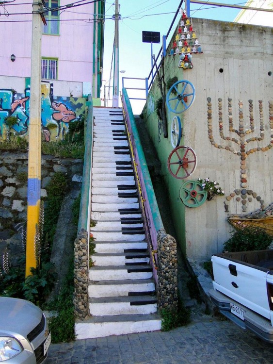 escalera de teclas