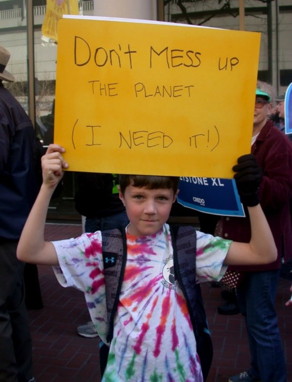 niños a favor del medioambiente