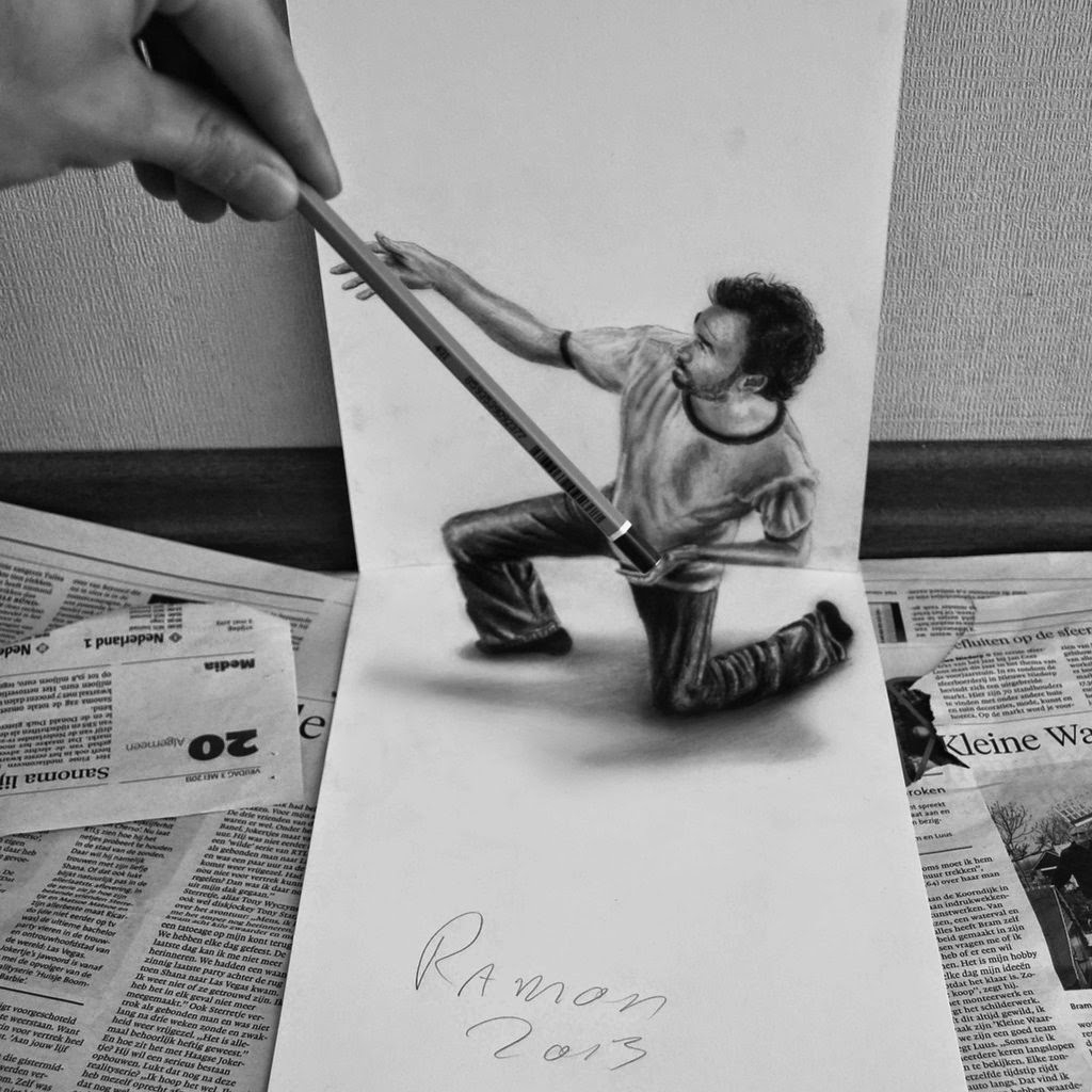 Impresionare dibujos con efecto 3d en simples hojas de papel