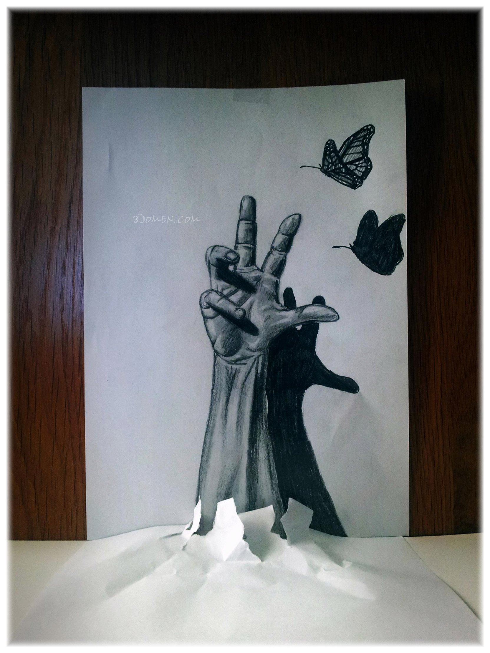 Impresionare dibujos con efecto 3d en simples hojas de papel