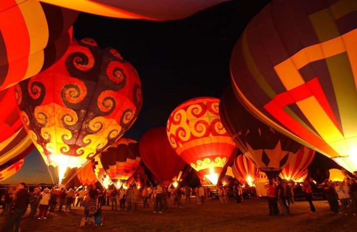 Aerostaticos en el Festival internacional del Globo, Albuquerque, Nuevo Mexico, USA