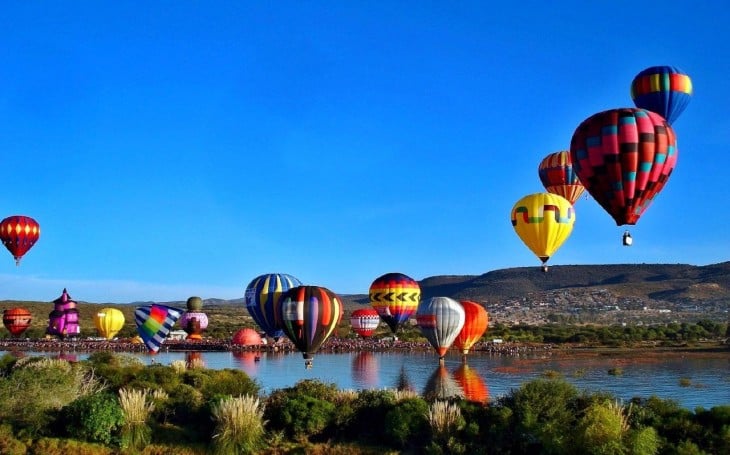 Aerostaticos en el Festival internacional del Globo, Albuquerque, Nuevo Mexico, USA