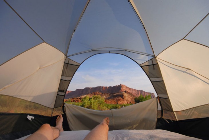 vista desde la carpa canyonland