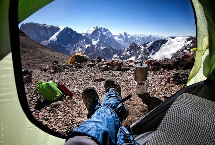 vista de las montañas chimtarga tajikistan