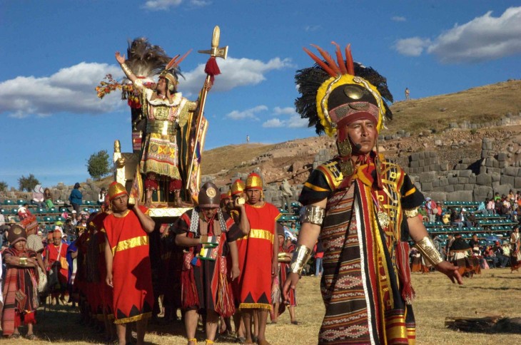 Festividad del Inti Raymi en el solstico en Perú