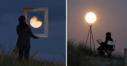 personas jugando con la luna