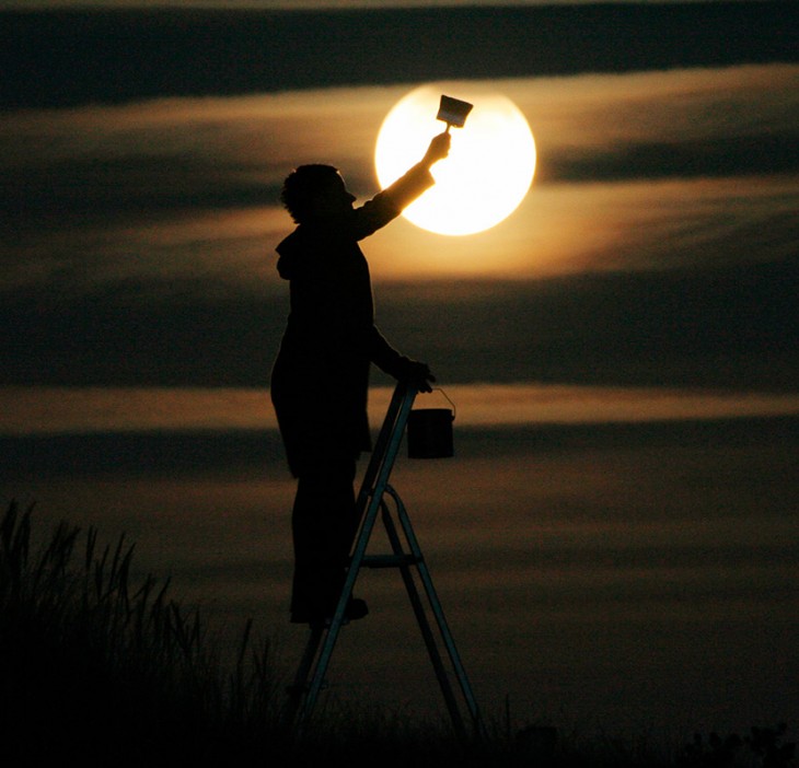 pintando la luna