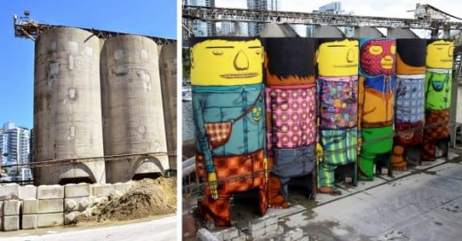 hermanos transforman silos en arte