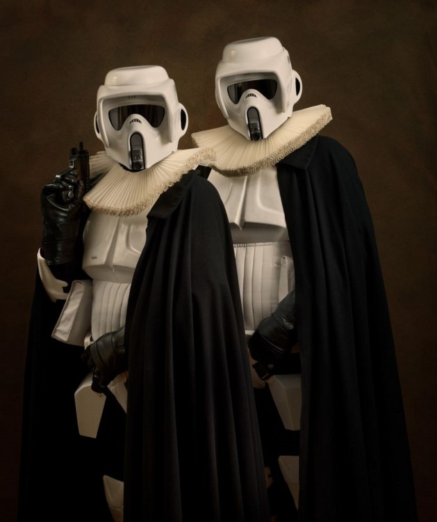 stormtroopers con vestimenta de la edad media