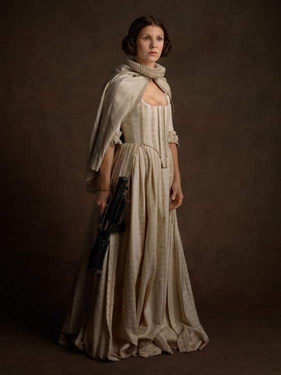 Princesa Leia con una vestimenta medieval 