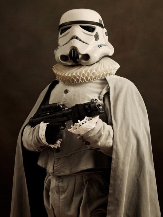 stormtrooper vestido medievalmente