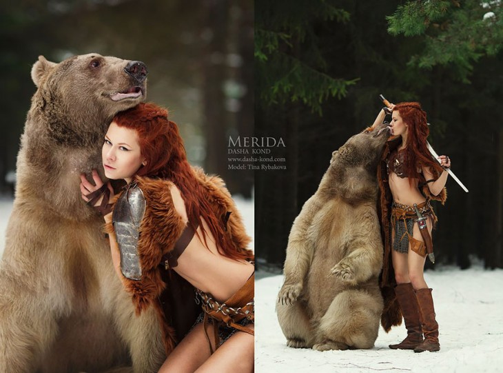 amazonas abrazando a un oso