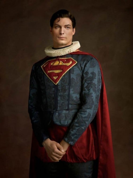 superman retrato medieval