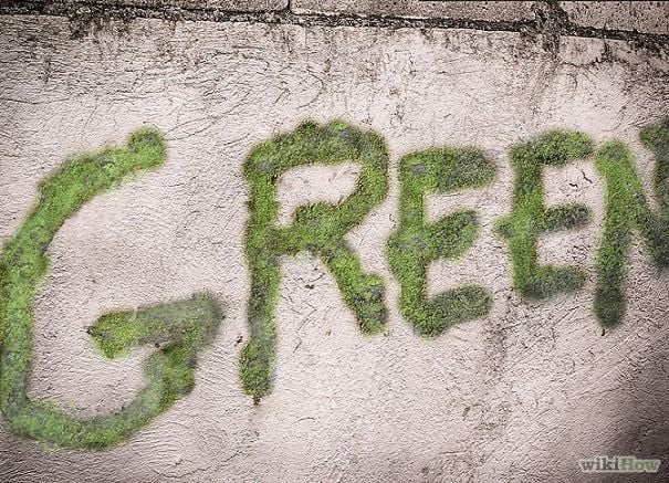 green graffiti de musgo
