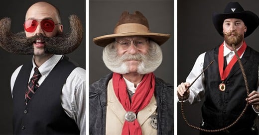 los participantes del campeonato de barba y bigote del 2014