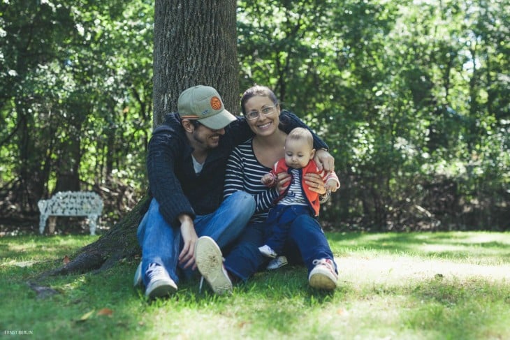 una familia en el parque