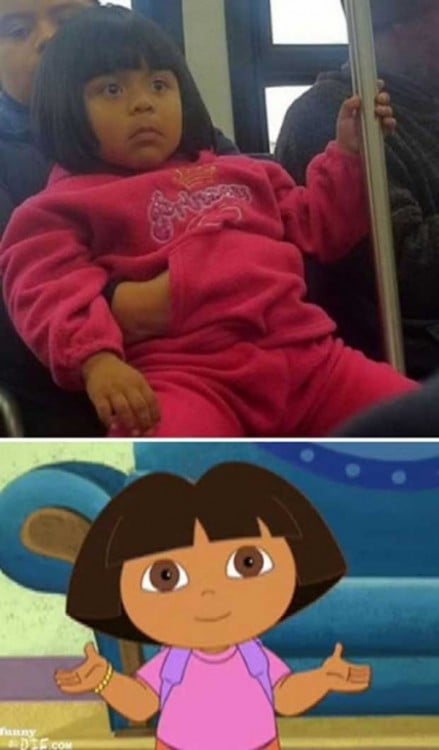 niña que se parece a dora la exploradora