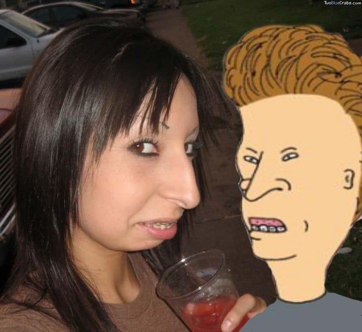 el compañero de beavis y butthead parecido a una mujer