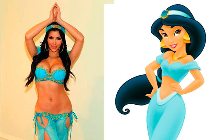 kim kardashian se parece a jazmin de aladin