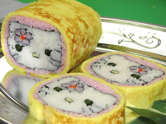 sushi en forma de kitty