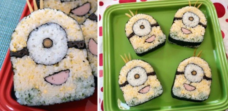 sushi en forma de minion de la pelicula de mi villano favorito