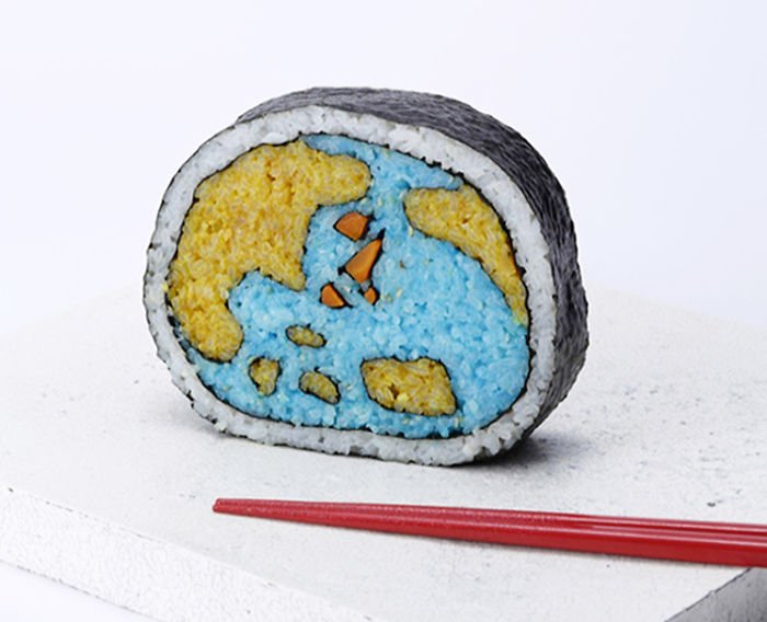 sushi en forma de mundo