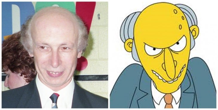 persona que se parece a mr burns dibujos animados