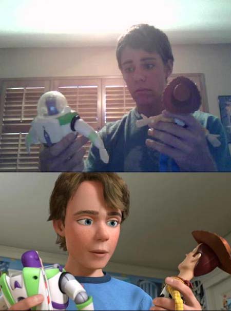 joven que se parece a Andy de toy story