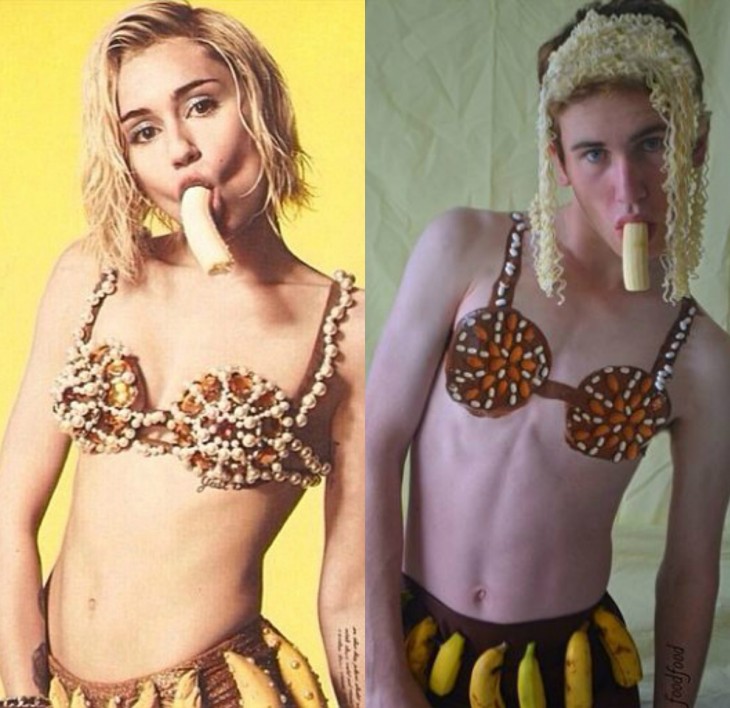 chico de 17 se disfraza como Miley Cyrus