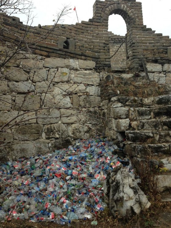 La gran muralla China contaminada por desechos