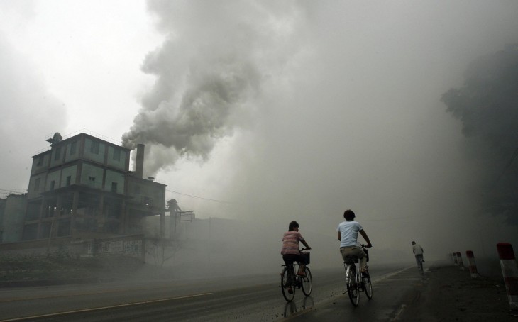 Contaminación de una fabrica en Tutian a 100 kmts de Beijing